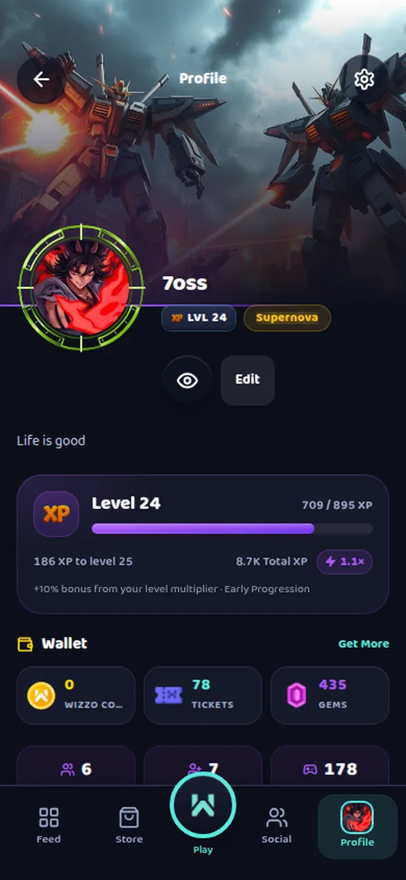 Levels, XP and the wallet